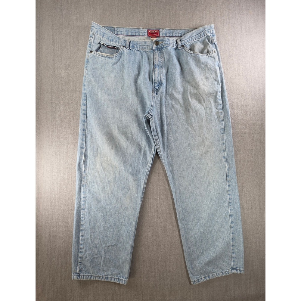 Chaps Denim‎ Jeans Mens 40x29 Light Wash Straight Leg 100% Cotton Relaxed Fit